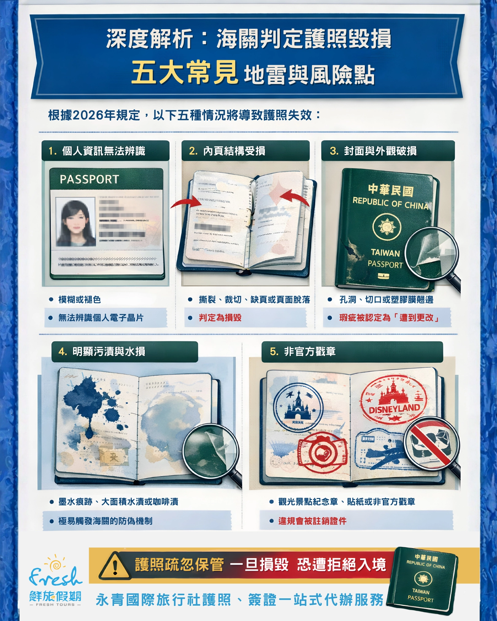 護照損毀的五大常見地雷與風險點