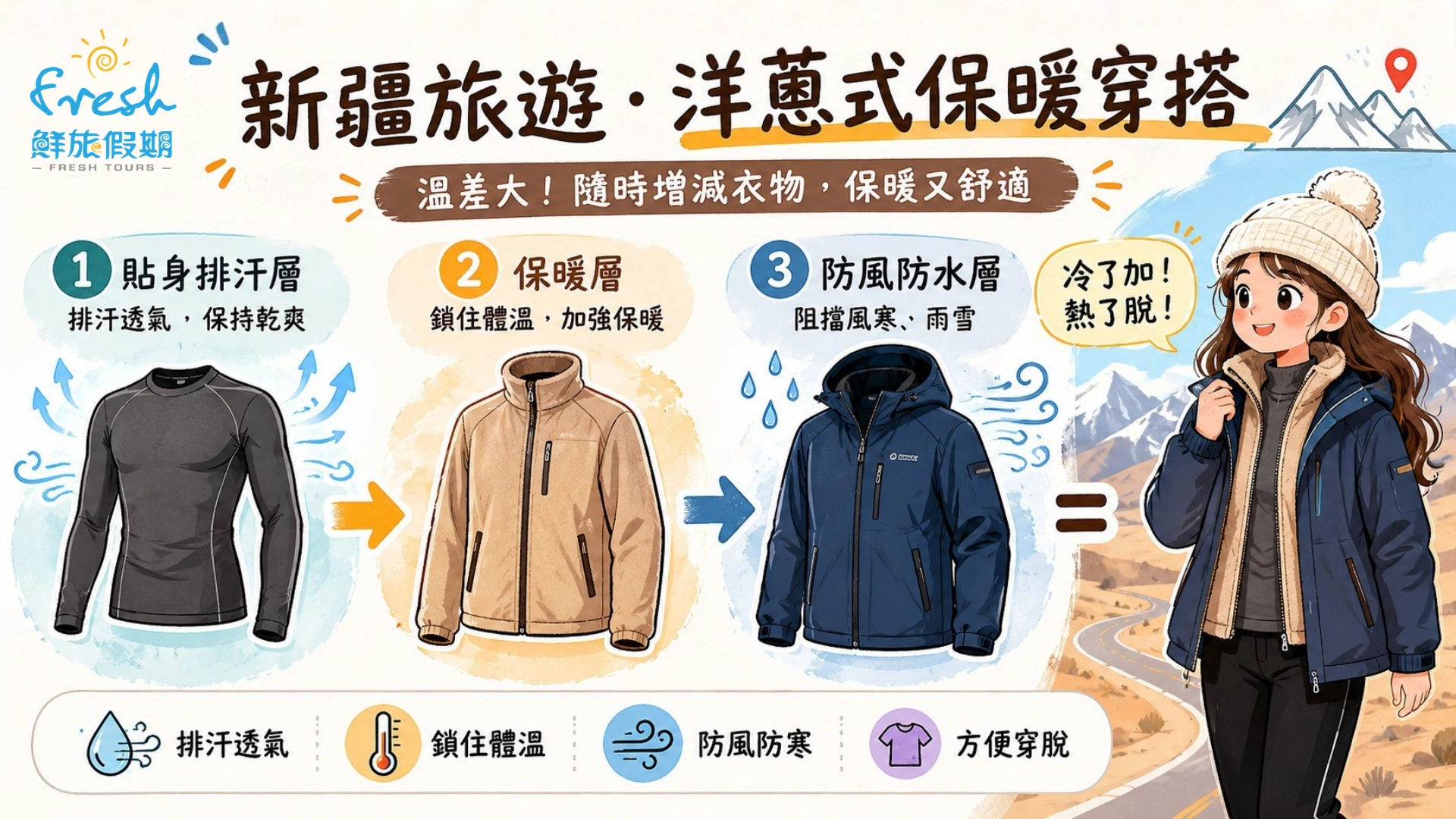 新疆旅遊洋蔥式穿搭指南