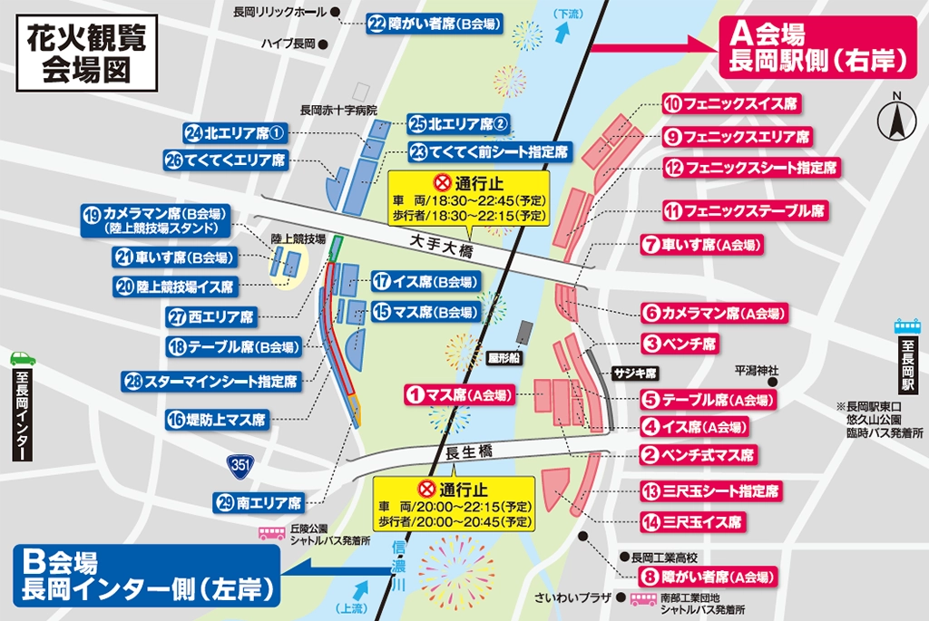 長岡祭大花火大會場地位